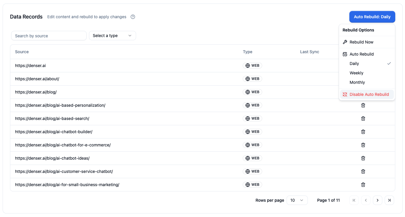 Rebuild Data Source