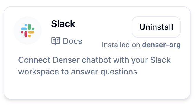 Slack integration tile