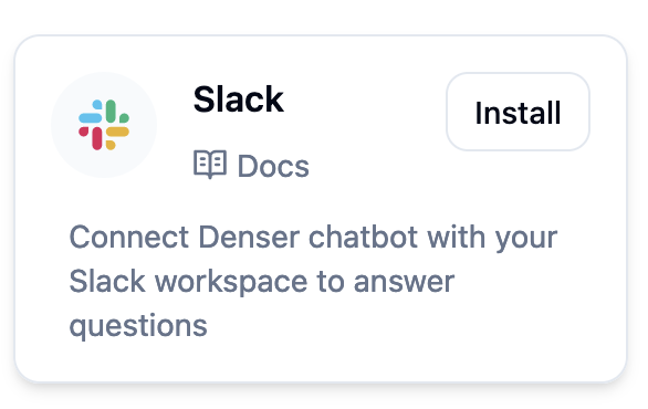 Slack integration tile