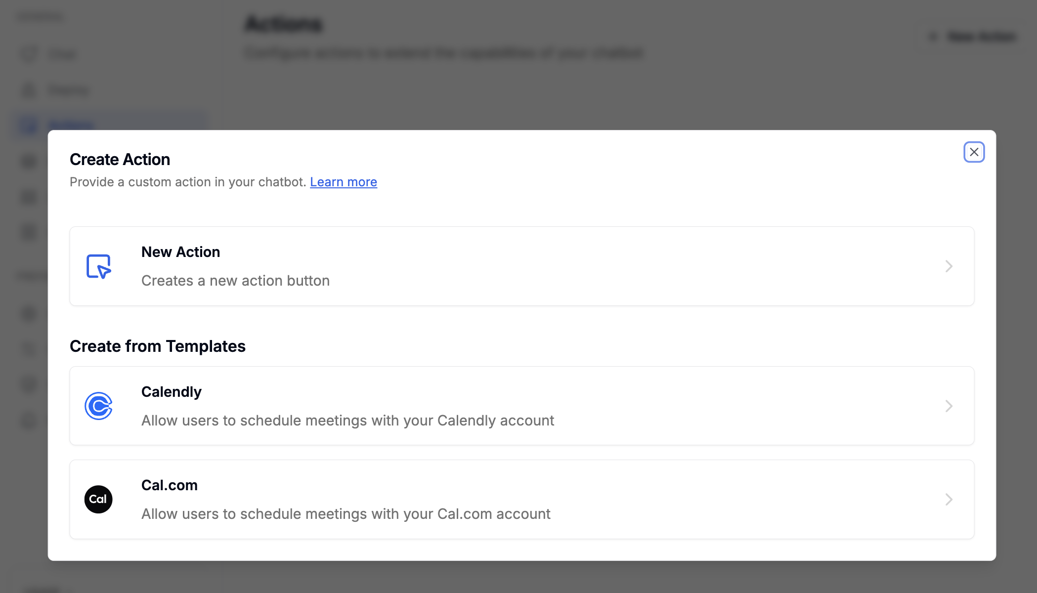 Chatbot Actions
